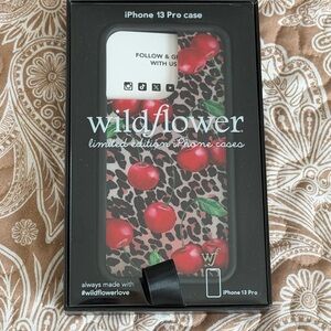 Wildflower iPhone 13 Pro Case - Red and Black